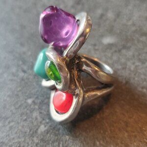 RARE UNO de 50 Cocktail Ring